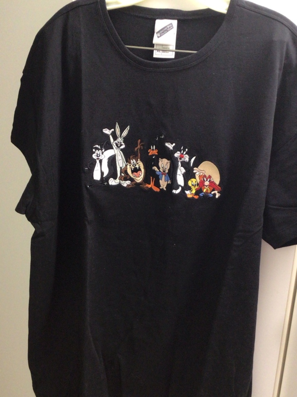 Warner Bros. Black Women’s Looney Tunes Embroidered Character Tee - Picture 5 of 9